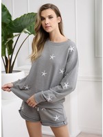 CHRLDR CHRLDR - Embroidered Stars - Crew Neck Sweatshirt