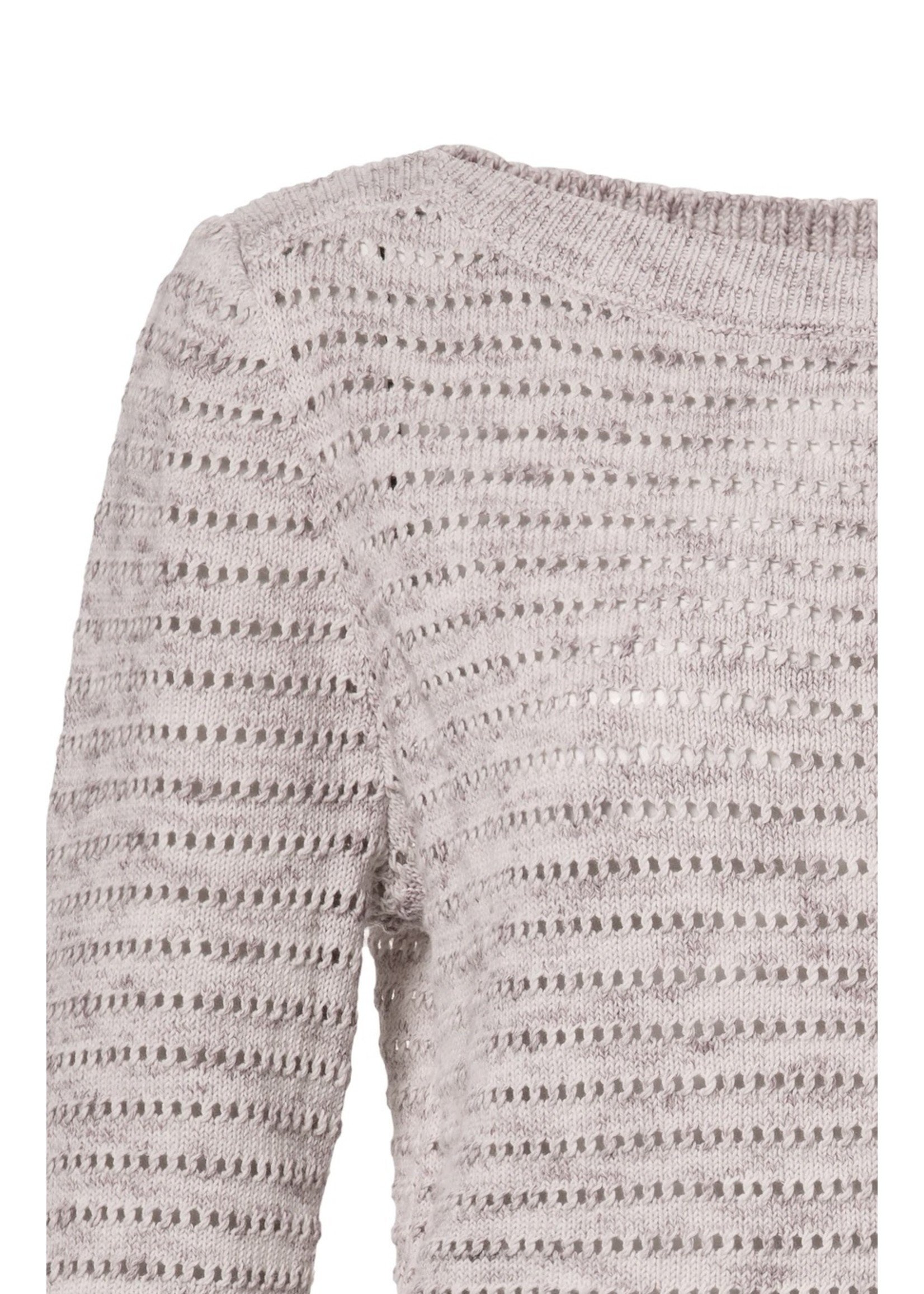 Yaya Yaya - Boatneck Sweater with long sleeves in mesh