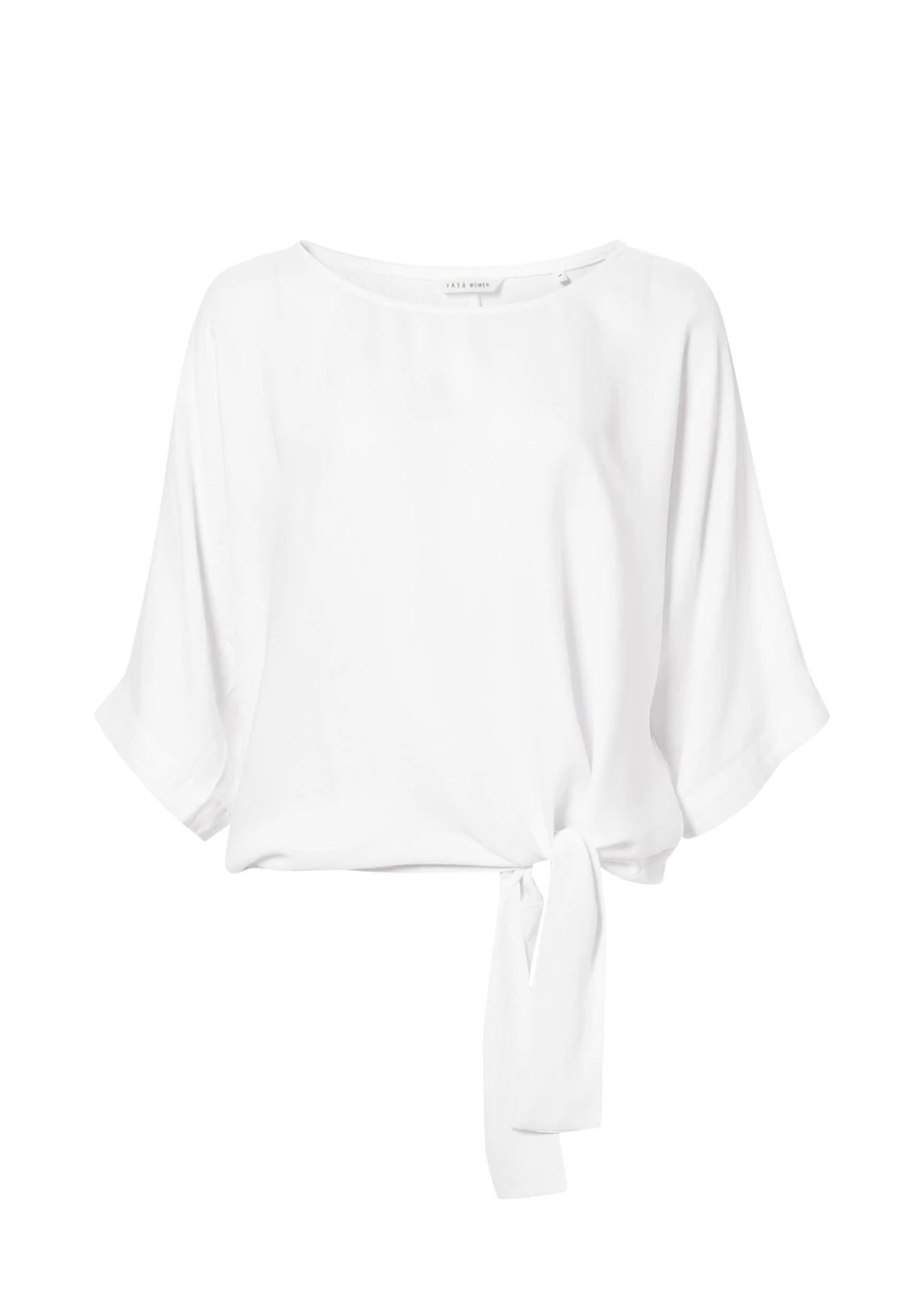 YAYA Yaya - Short Sleeve Top with knot detail