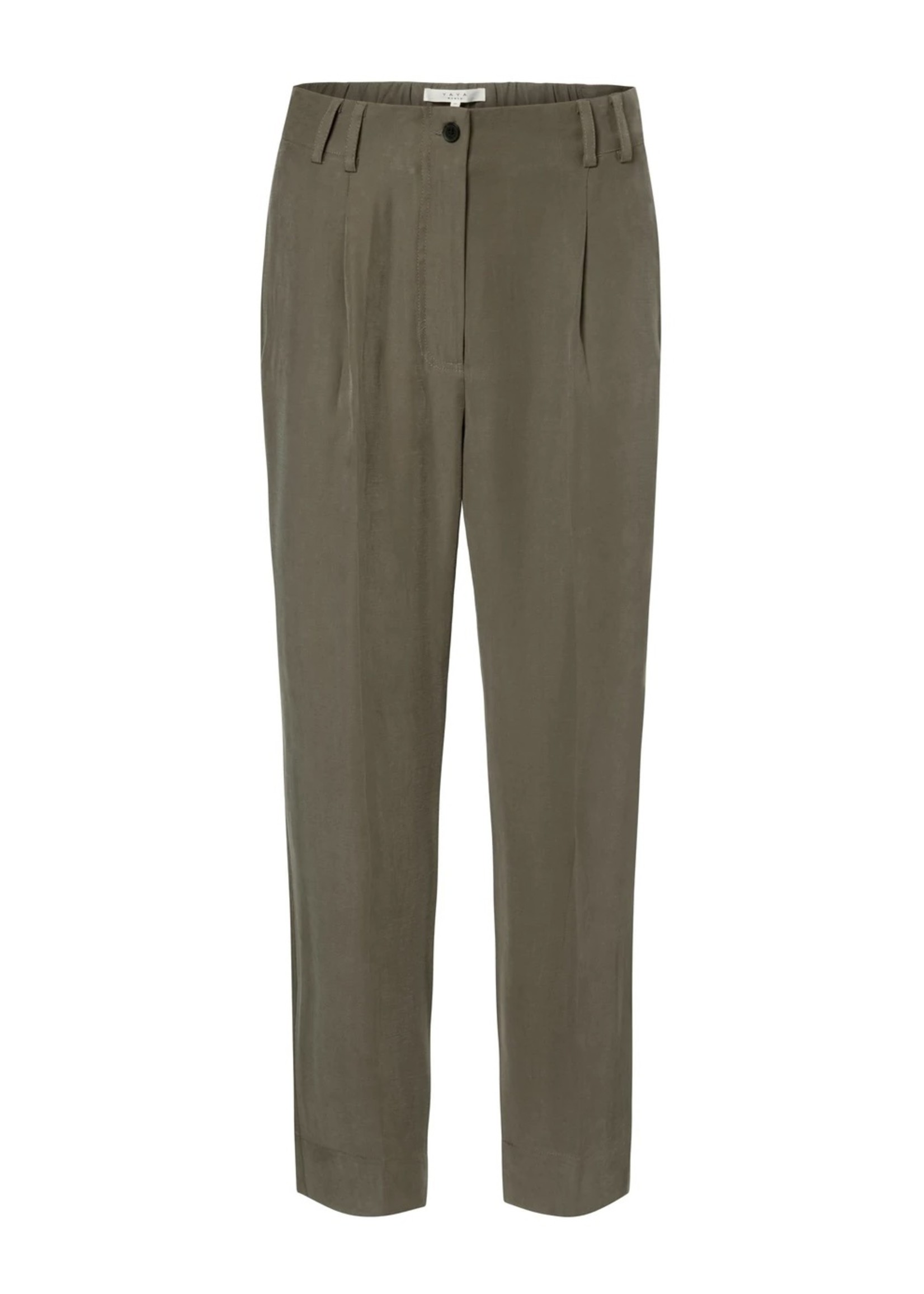 YAYA Yaya - High Waist Chino Trousers in viscose blend