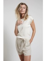 YAYA Yaya - Bermuda Short with belt in linen mix