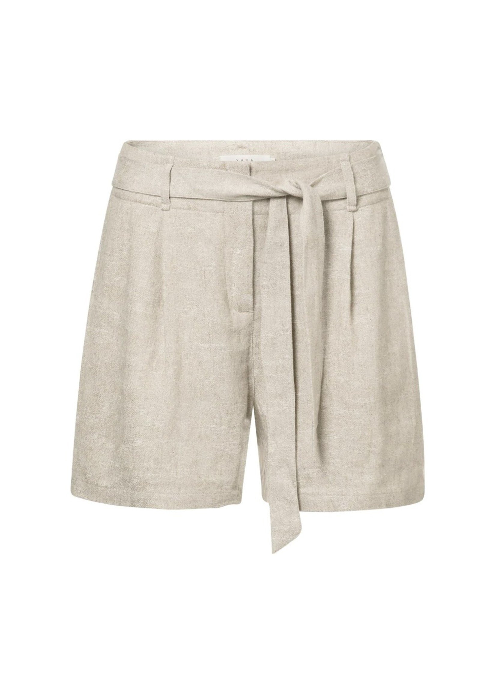 YAYA Yaya - Bermuda Short with belt in linen mix