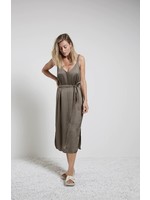 YAYA Yaya - Long Strappy Dress with belt in viscose