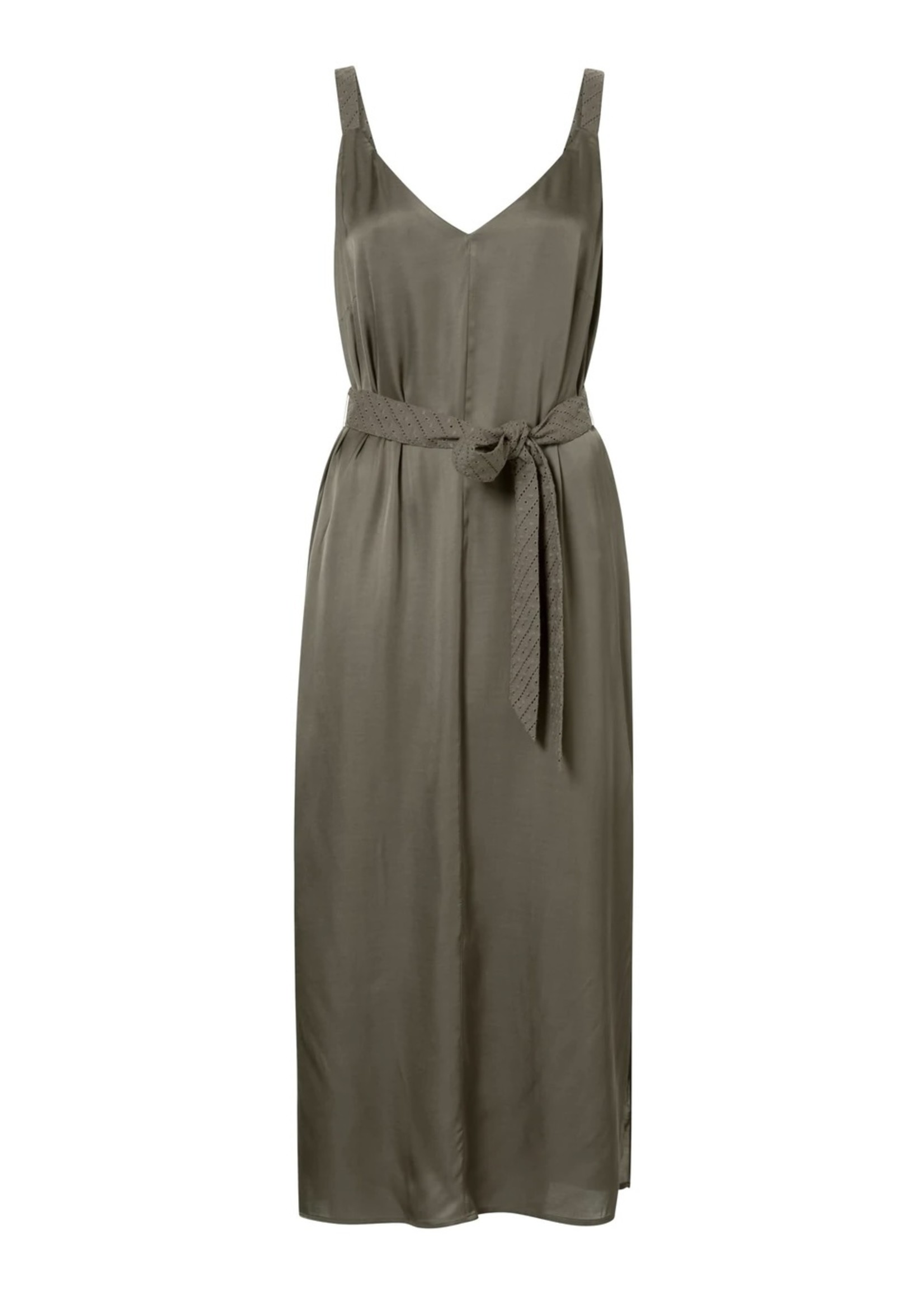 YAYA Yaya - Long Strappy Dress with belt in viscose