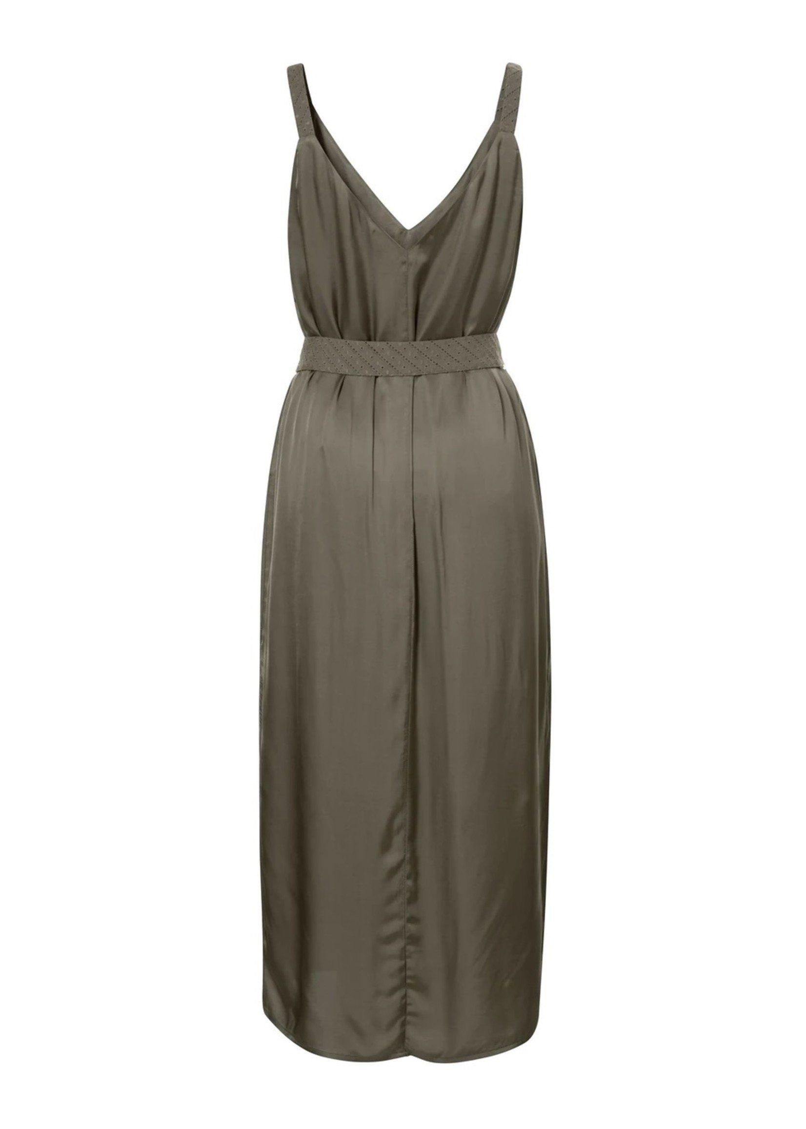 YAYA Yaya - Long Strappy Dress with belt in viscose