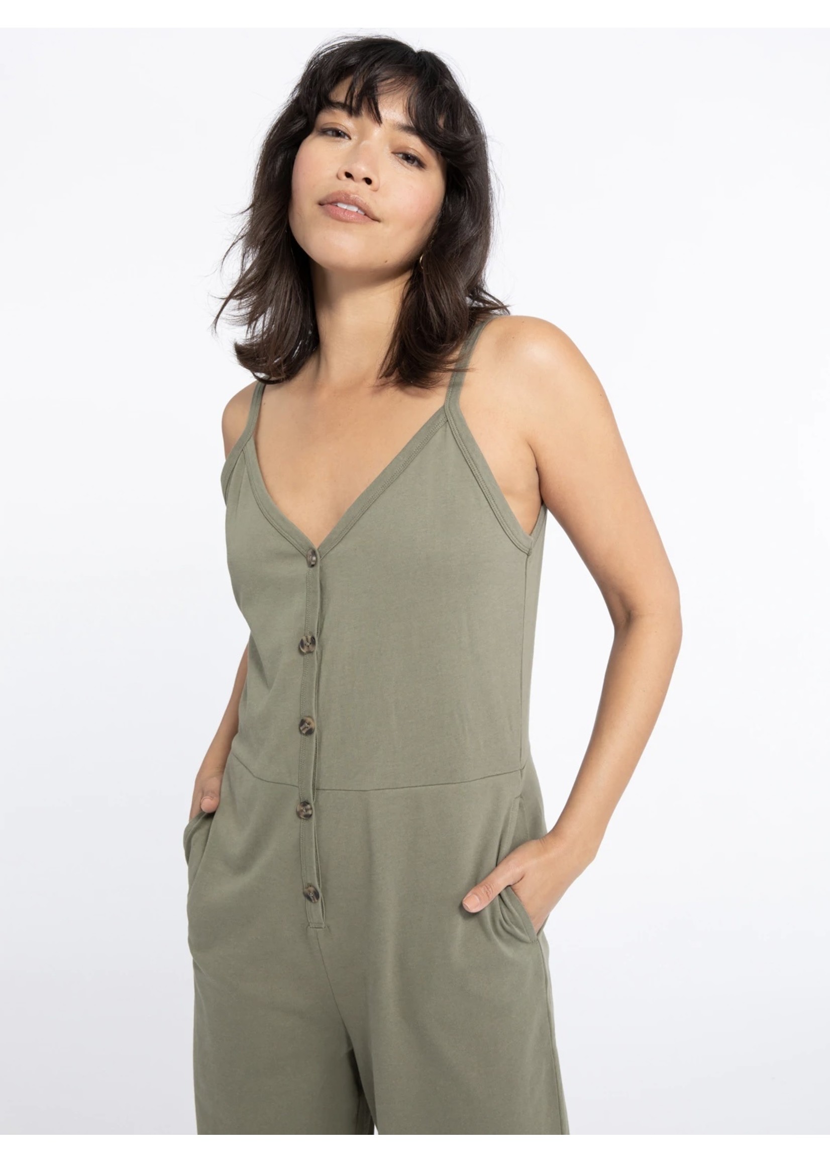 Sanctuary Sanctuary - Button Front Knit Jumpsuit