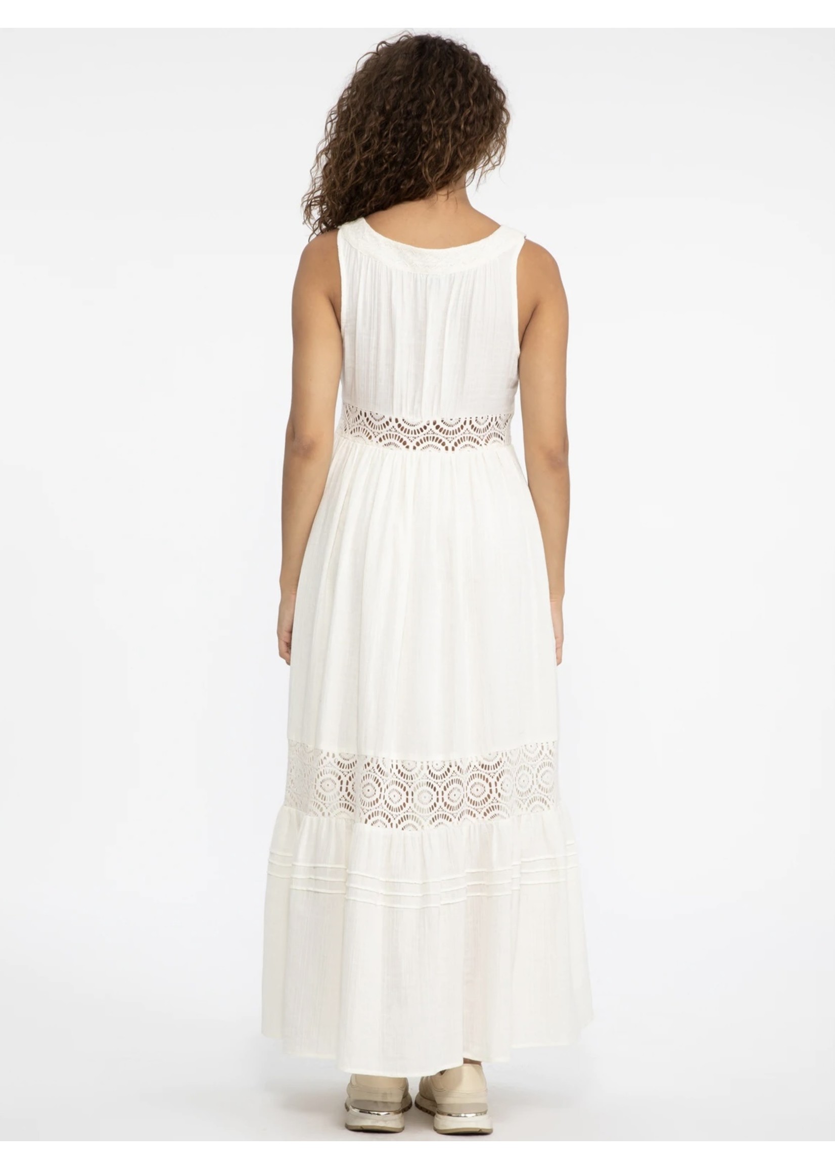 CROCHET TRIM MAXI DRESS