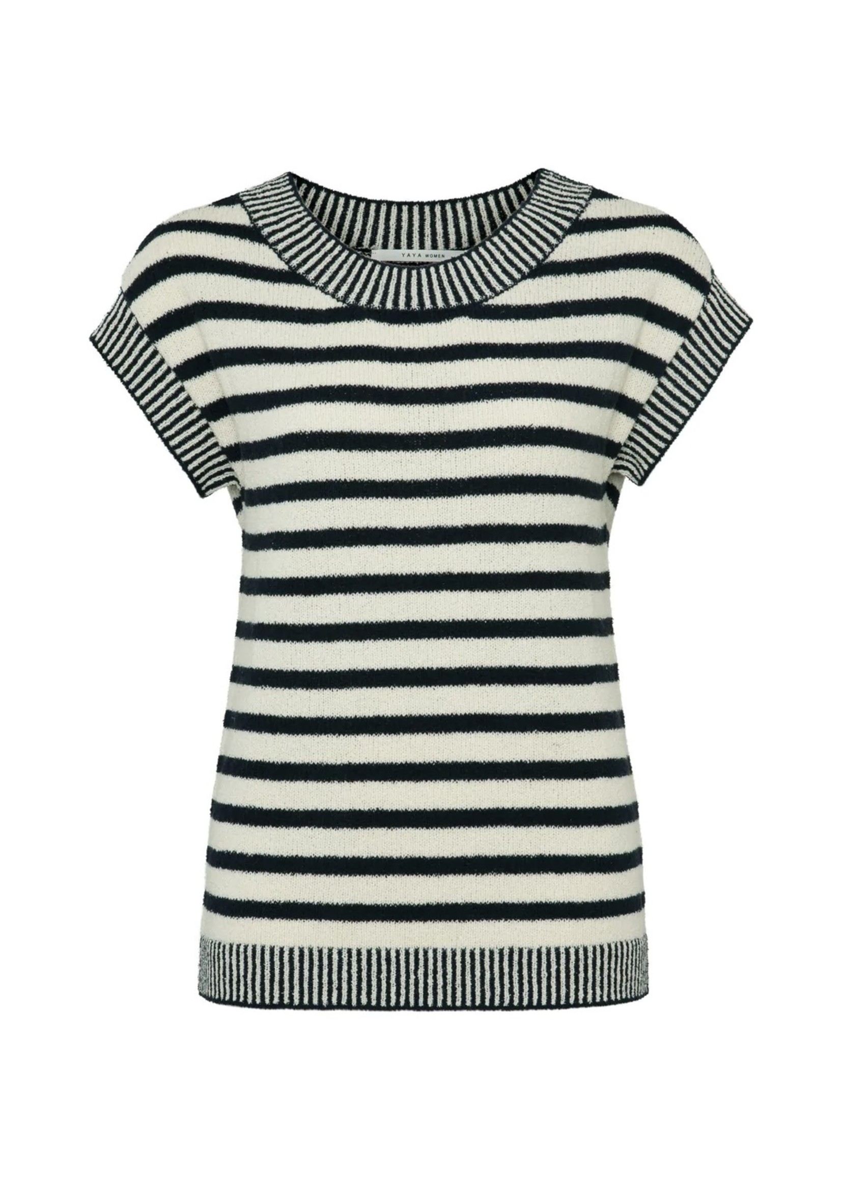 Yaya Yaya - Stripe Sweater Short Sleeve