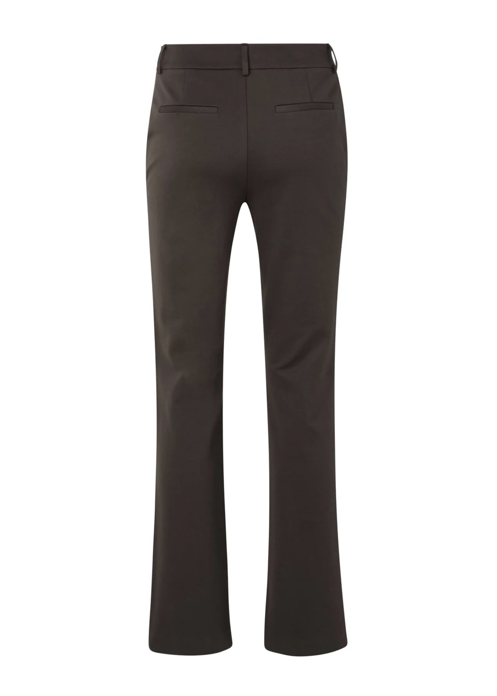 Flared Jersey Trousers - Black