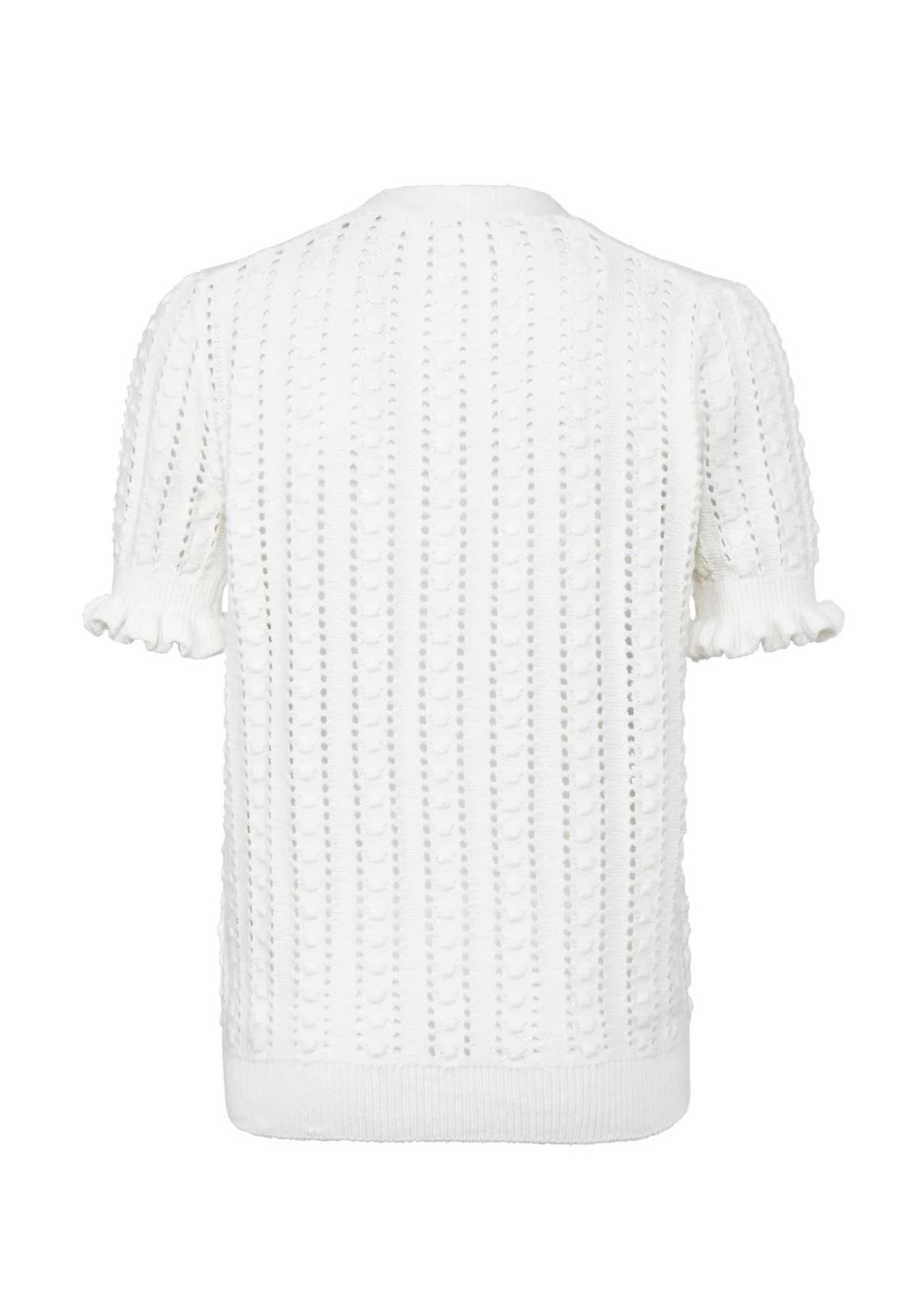 YAYA Yaya - Textured Sweater with short puff sleeves