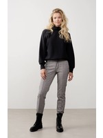 YAYA Yaya - Checked Stretch Trousers in Viscose blend