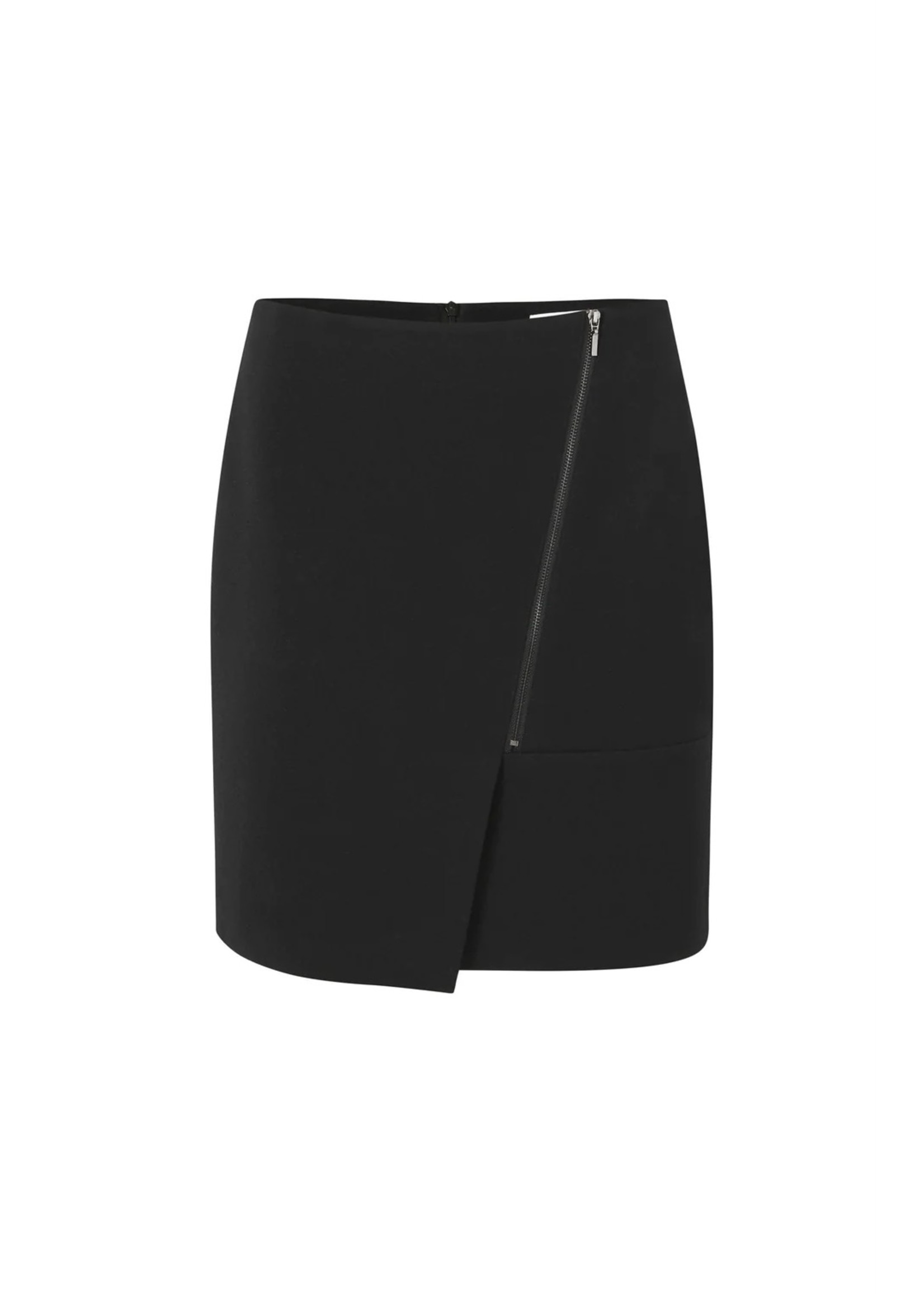 YAYA Yaya - Soft mini skirt with zipper in viscose mix