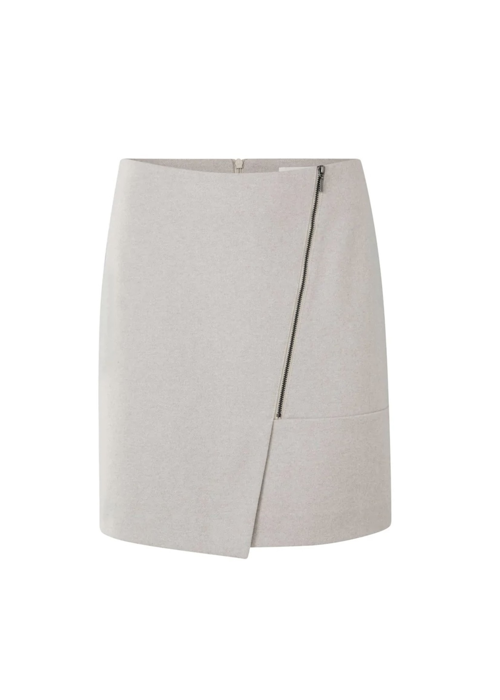 YAYA Yaya - Soft mini skirt with zipper in viscose mix