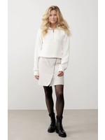 Yaya - Soft mini skirt with zipper in viscose mix