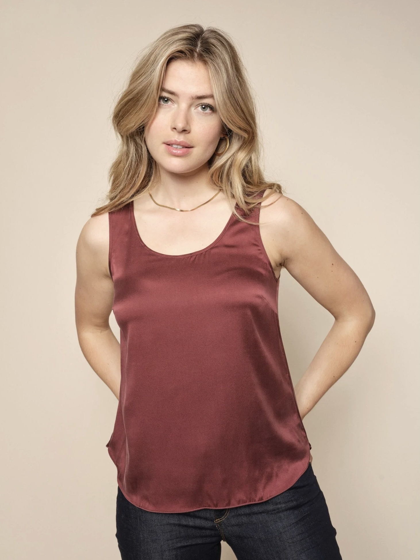 MOS MOSH - Astrid Silk Tank Top