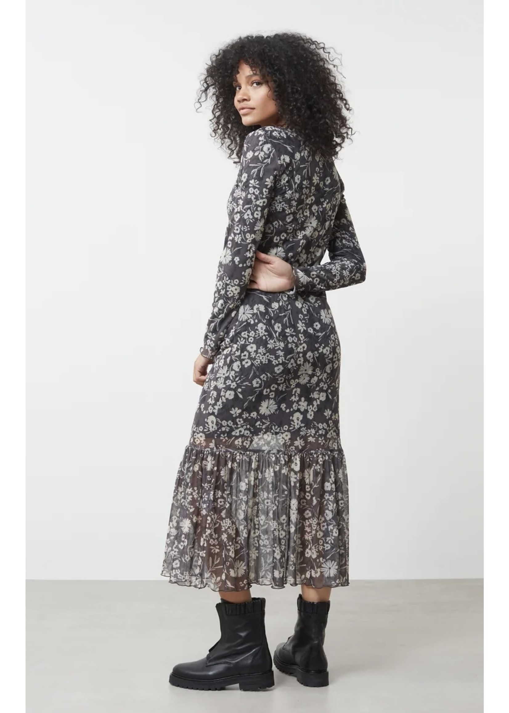 YAYA YAYA - Printed Mesh Dress