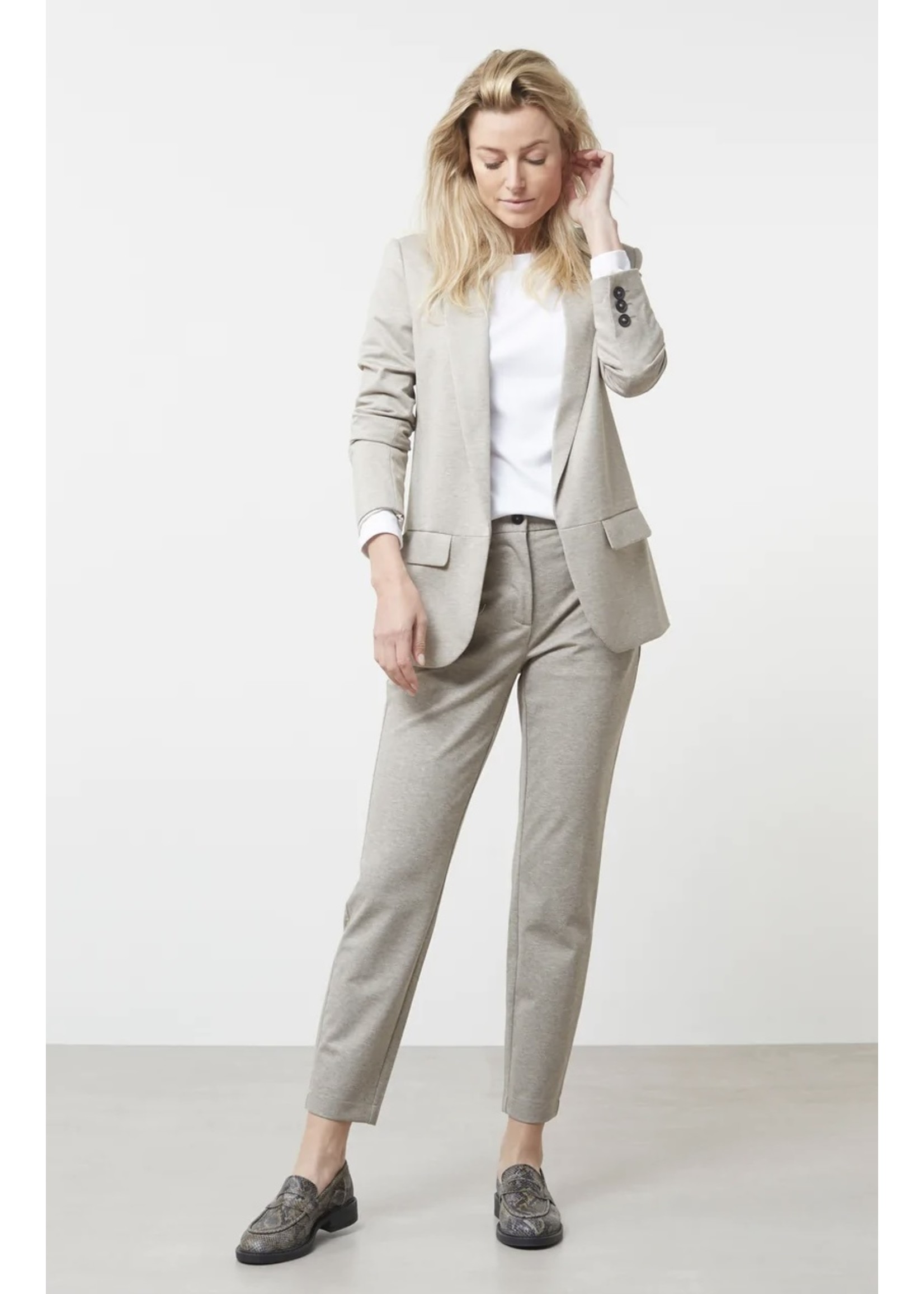 YAYA Yaya - Soft herringbone trousers in a viscose blend