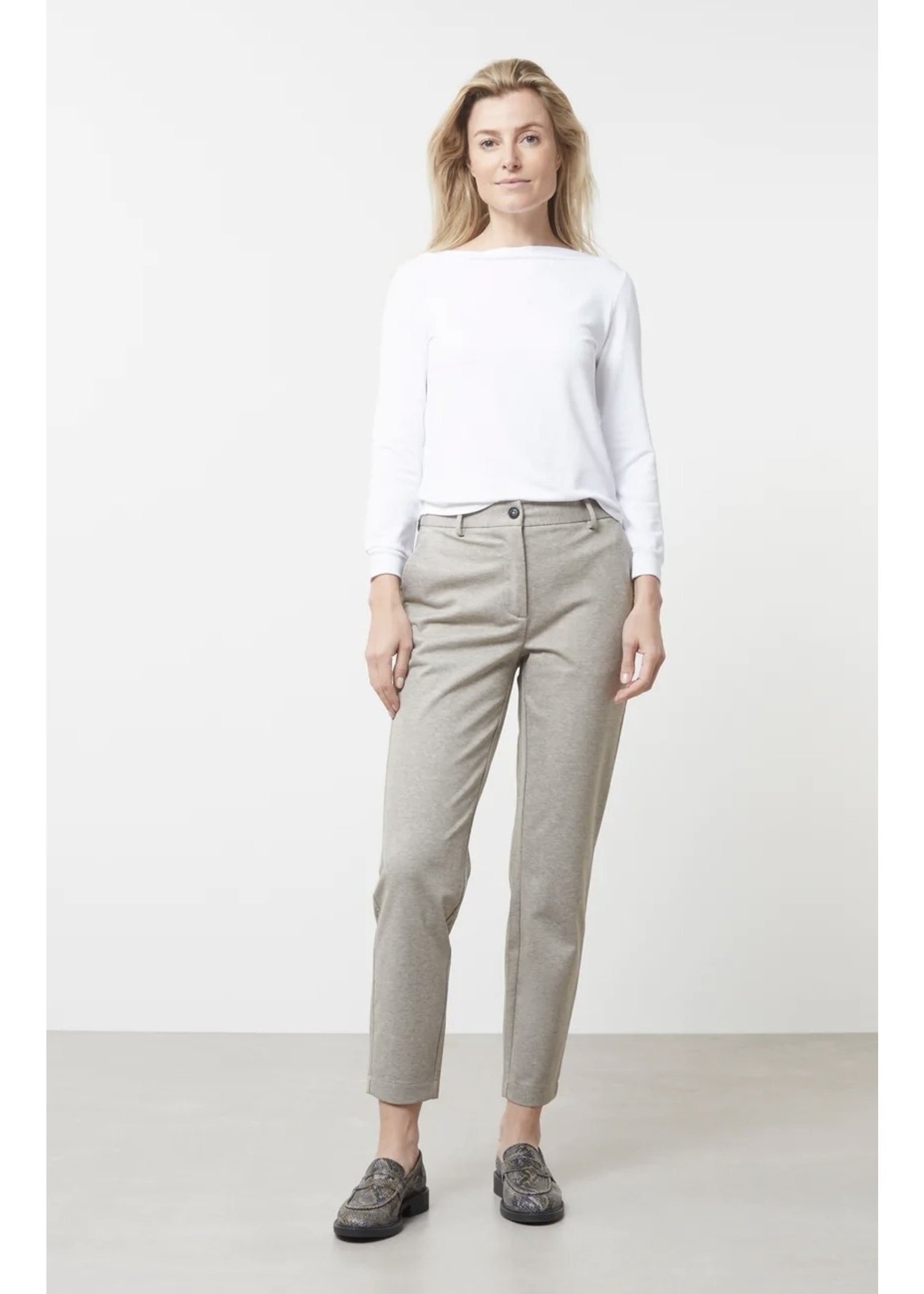 YAYA Yaya - Soft herringbone trousers in a viscose blend