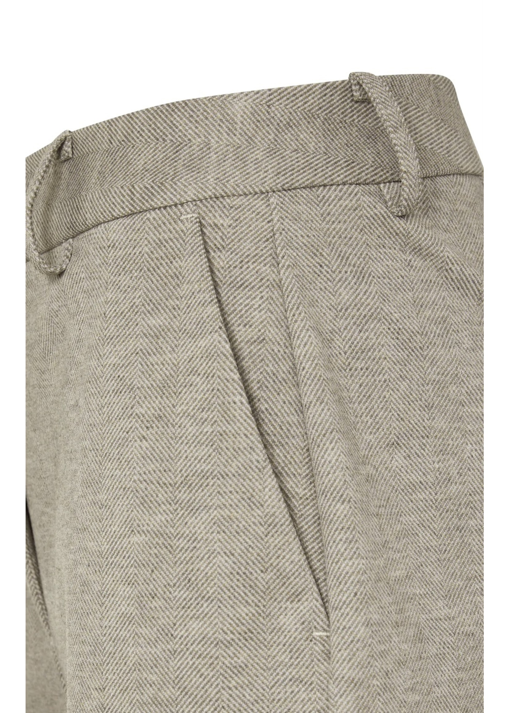 YAYA Yaya - Soft herringbone trousers in a viscose blend