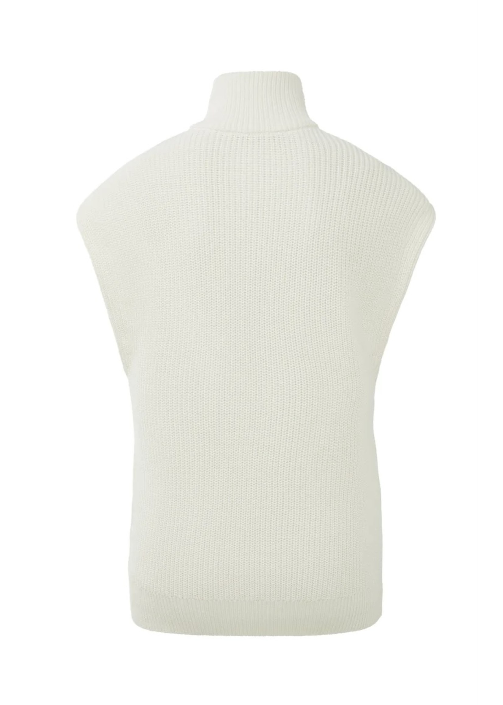 Yaya Yaya - Sleeveless Sweater with collar and zipper