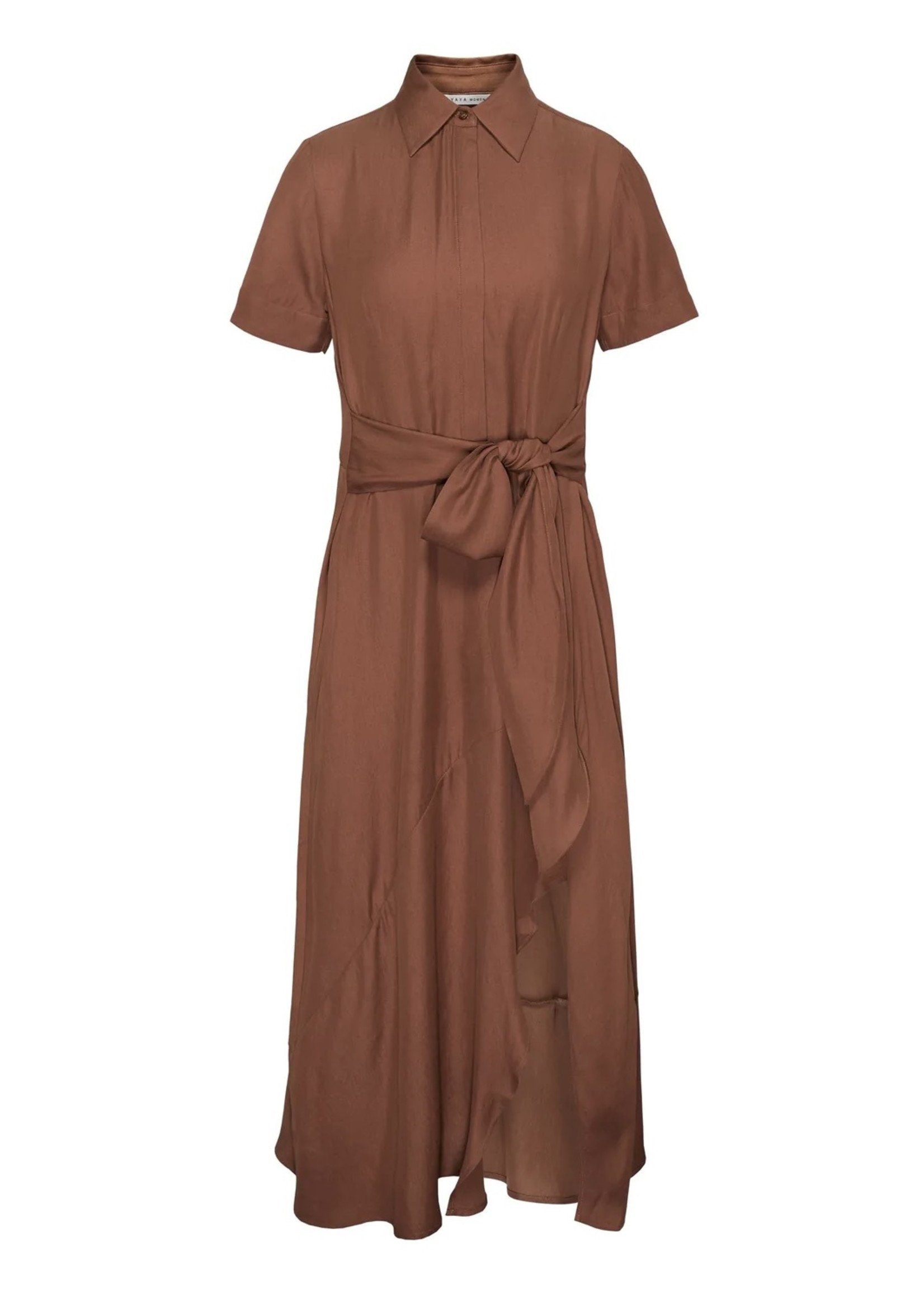 YAYA Yaya - Long Sleeve dress with knotted waist