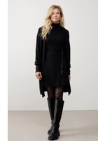 YAYA Yaya - Long Cardigan with wide rib placket and long sleeves