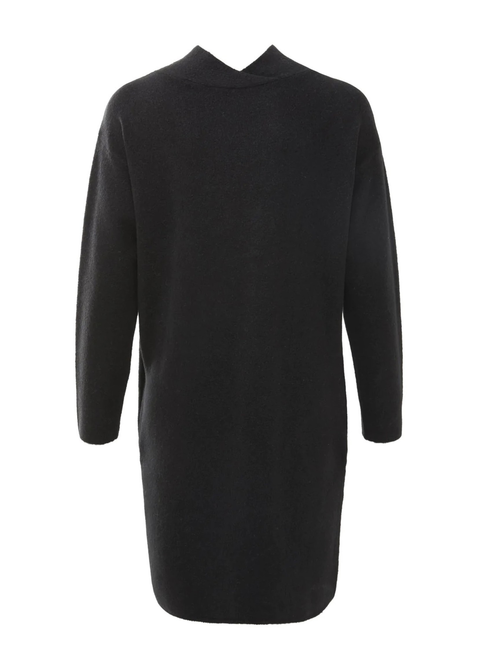 YAYA Yaya - Long Cardigan with wide rib placket and long sleeves