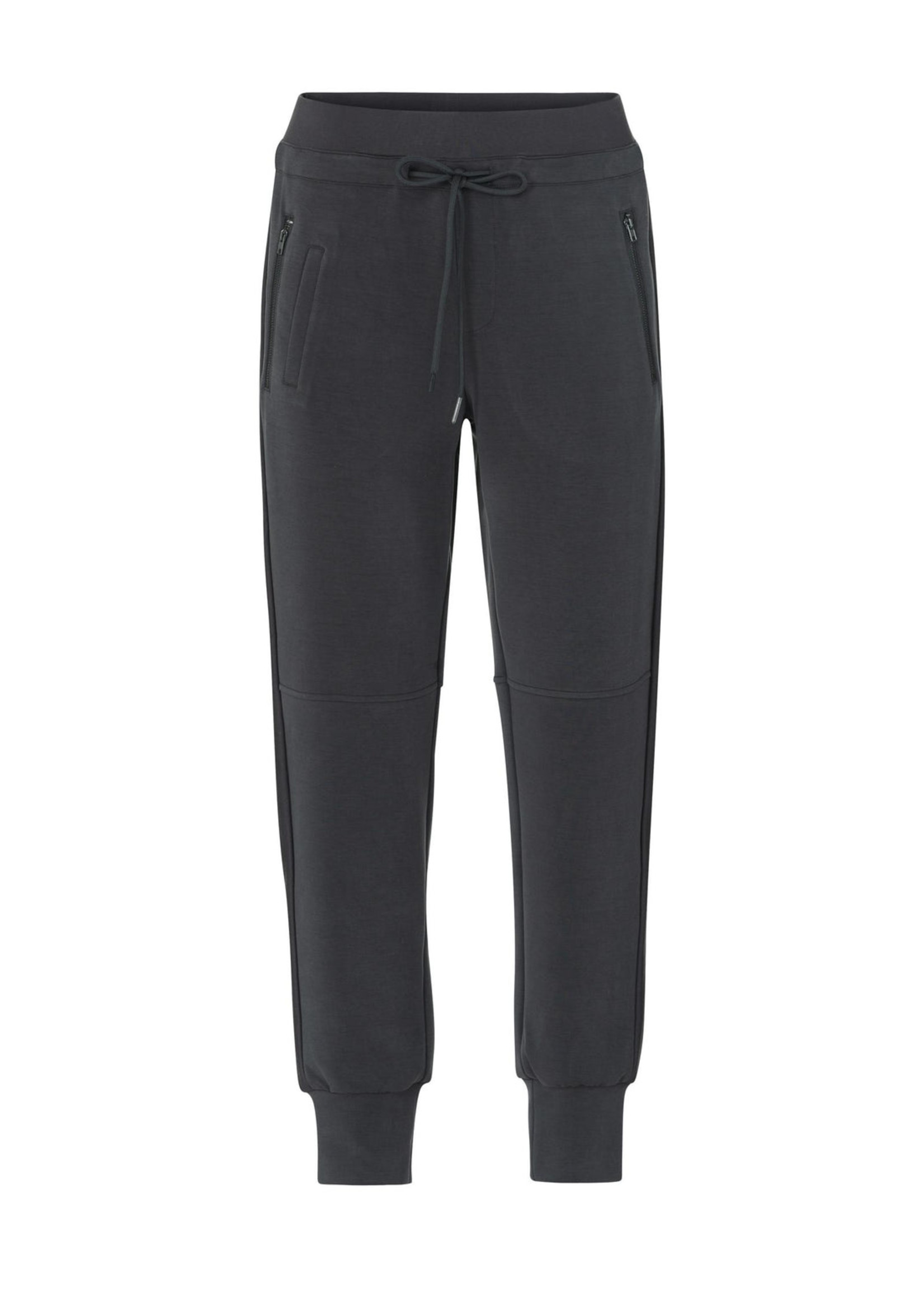 YAYA Yaya - Scuba Jogging trousers in a modal blend with zippers