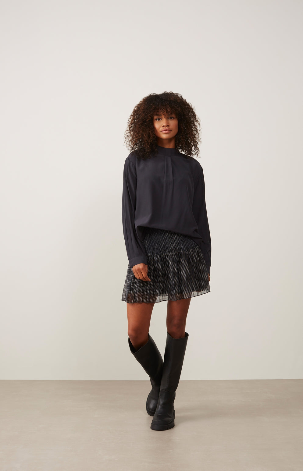Yaya - Jersey Plisse printed Mini Skirt - MonAmie Boutique