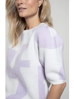 YAYA Yaya - Print Jaquard Sweater Short Sleeve