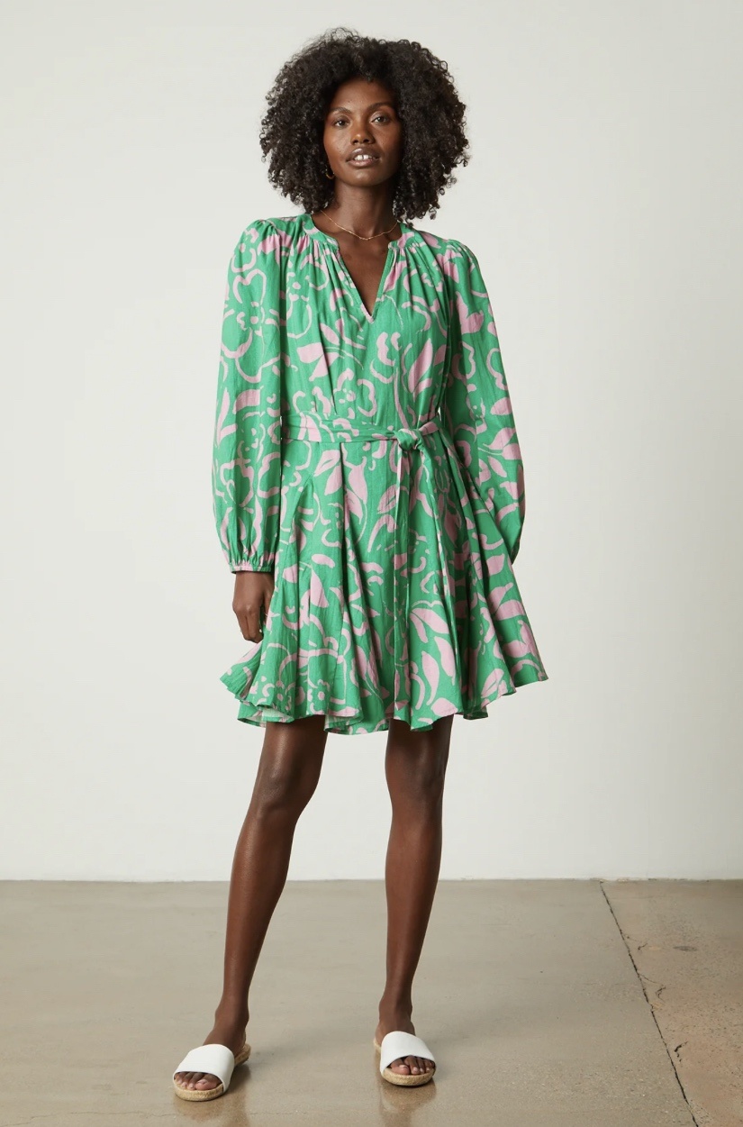 green emerald velvet dress Kiki Dress