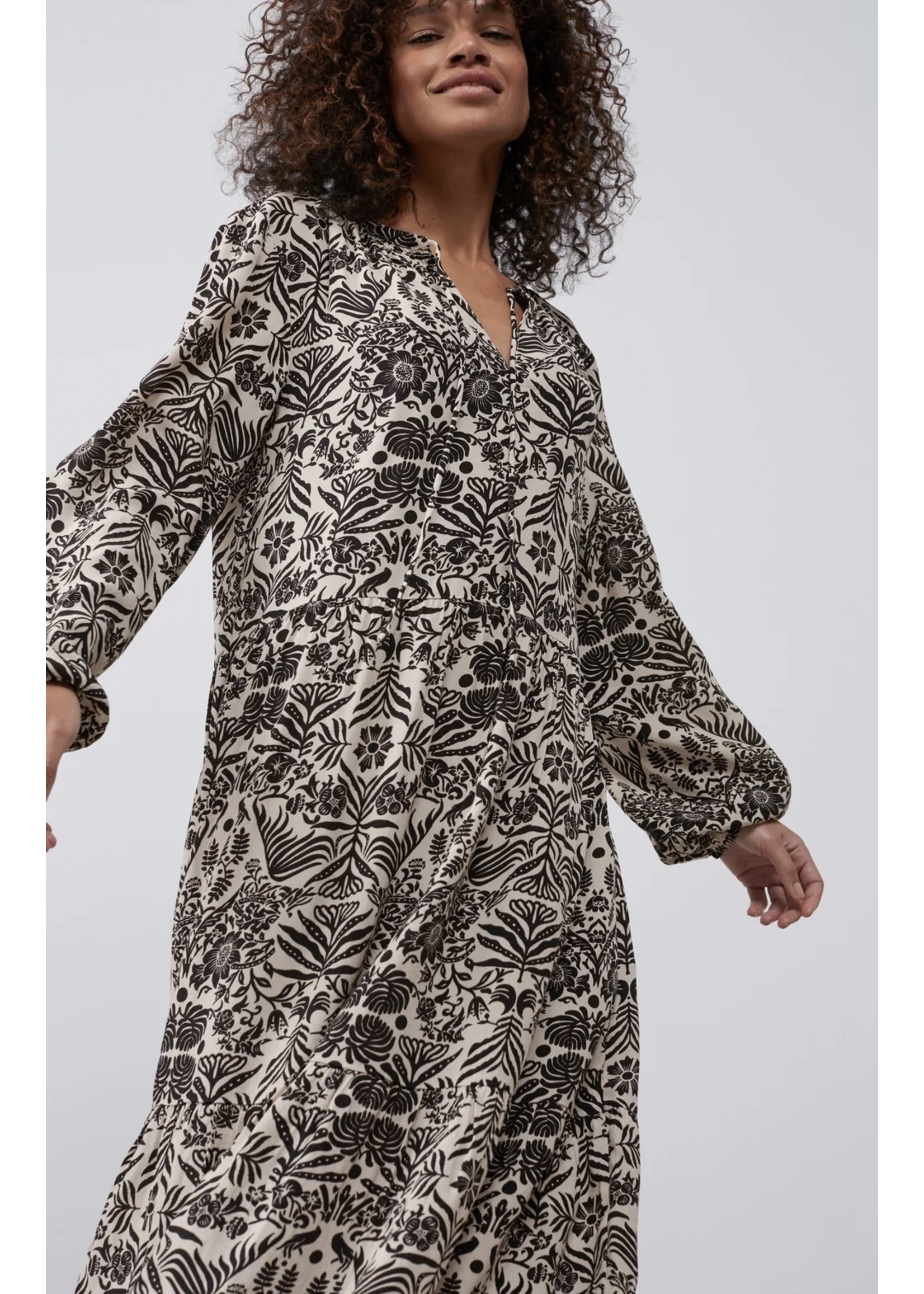 YAYA Yaya - Long Sleeve Printed dress Long