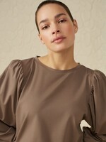 YAYA Yaya - Boatneck top with Puff Sleeve