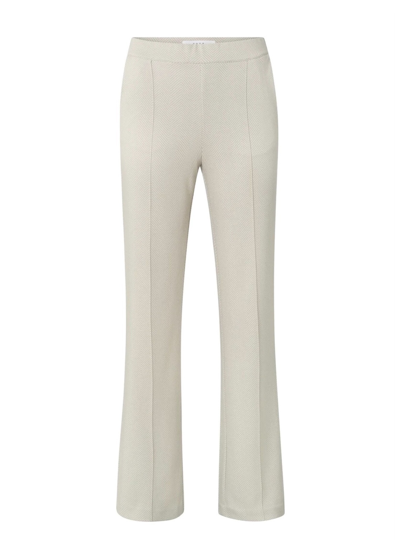 YAYA Yaya - Soft Herringbone Trousers with Wide Leg