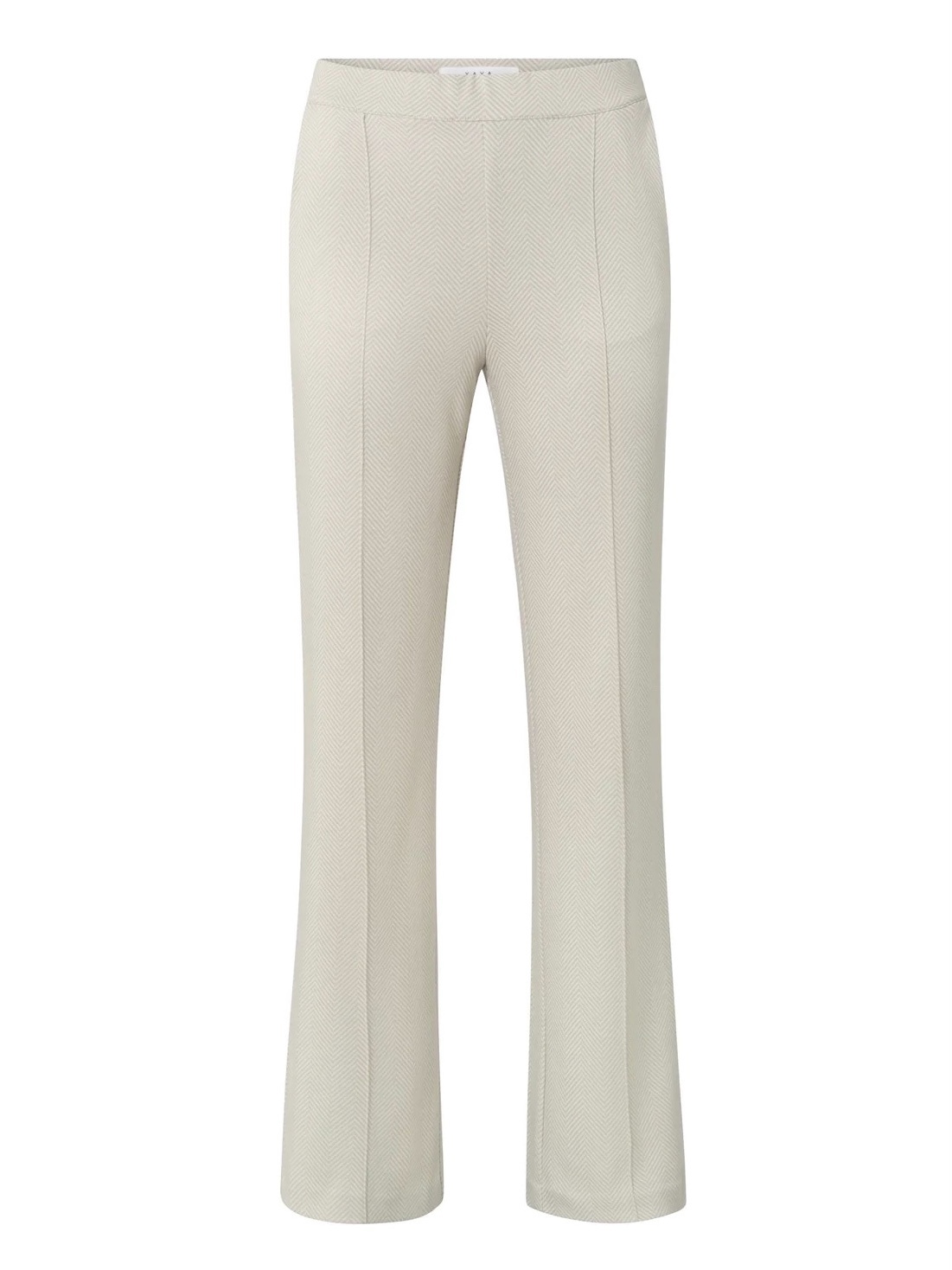 Yaya - Soft Herringbone Trousers with Wide Leg - MonAmie Boutique