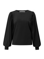 YAYA Yaya - Boatneck top with Puff Sleeve