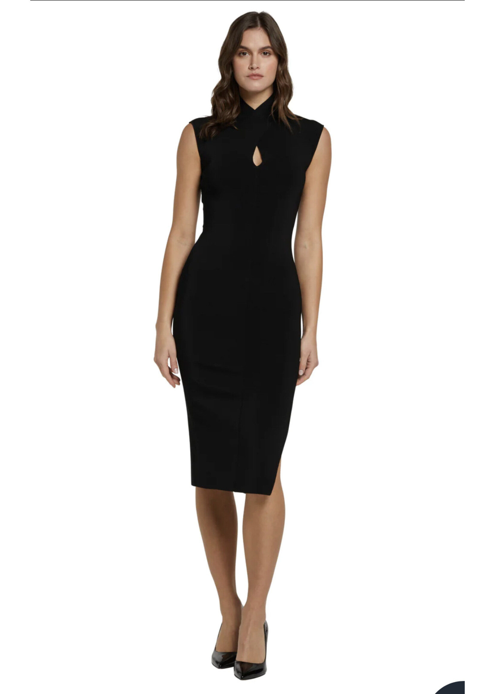 Ted Baker - Juanaa Fitted Knit Dress with Neck Detail - MonAmie Boutique