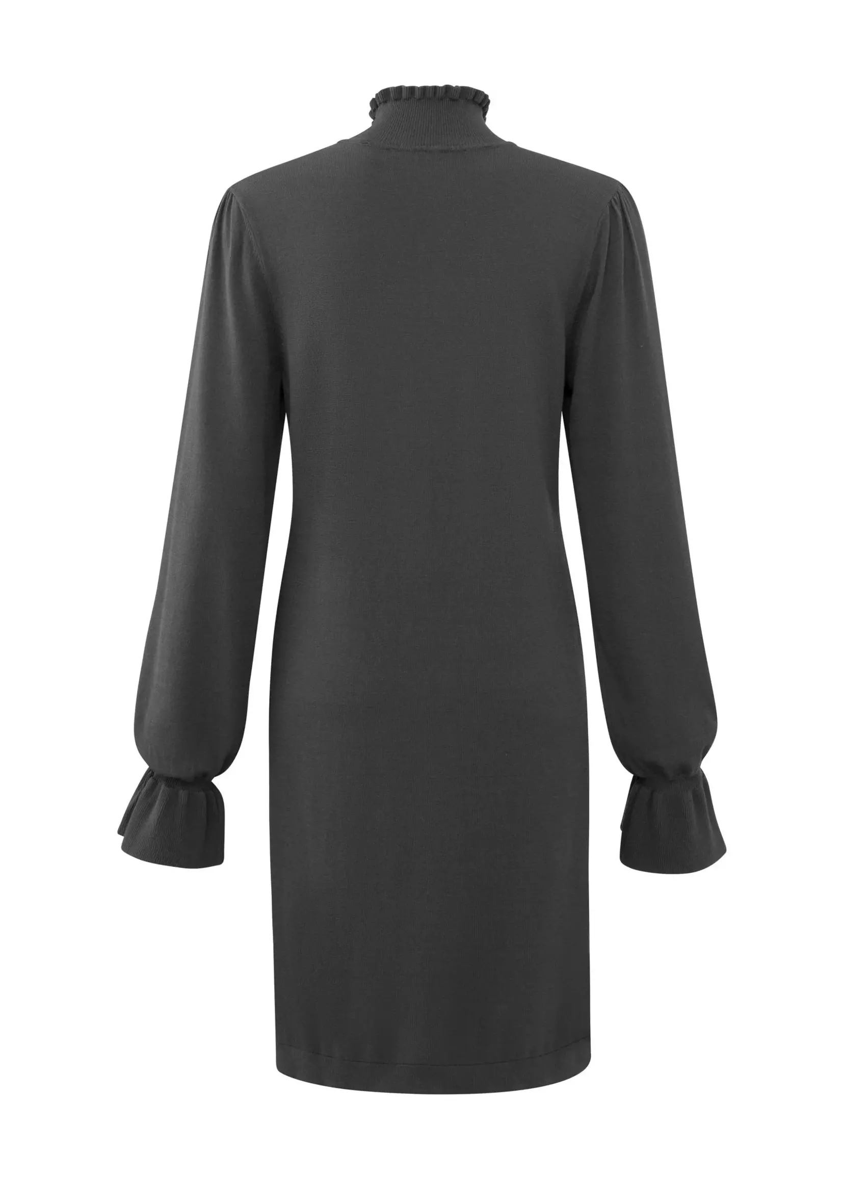 YAYA YAYA - Ruffle neckline with puff sleeve dress