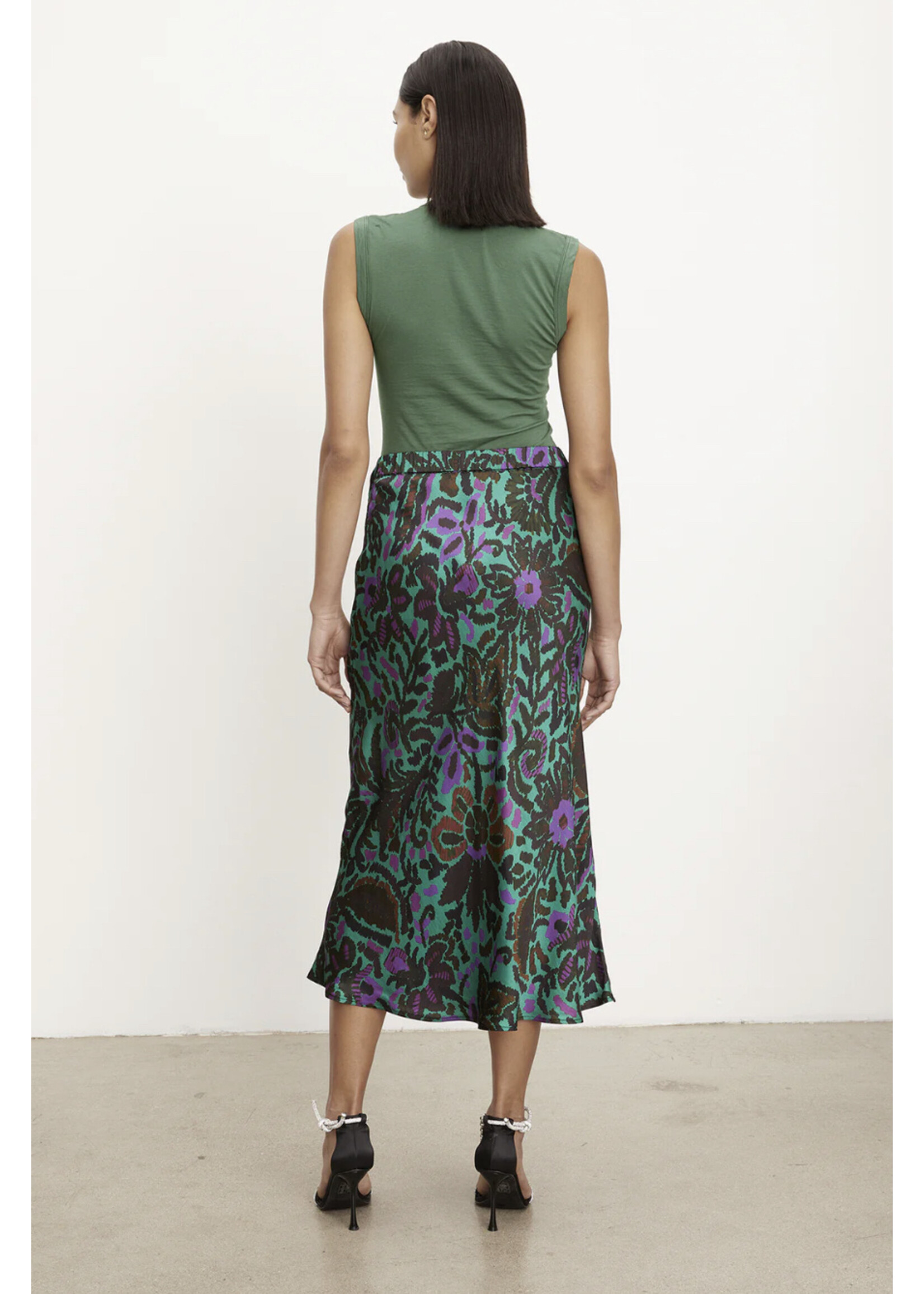 Velvet Velvet - Kaiya Amazon Printed Satin Skirt