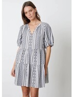 Velvet Velvet - Jacquard Short Sleeve Dress