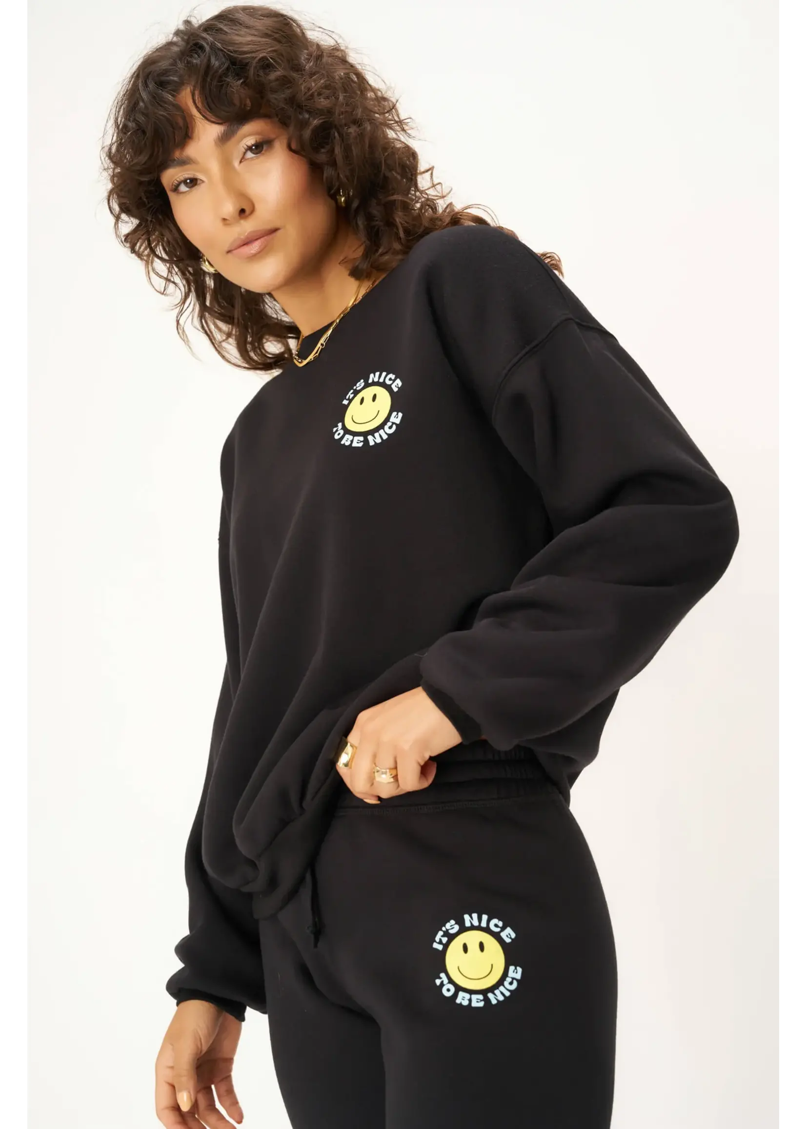 Project Social T Project Social T - Be Nice Smiley Sweatshirt