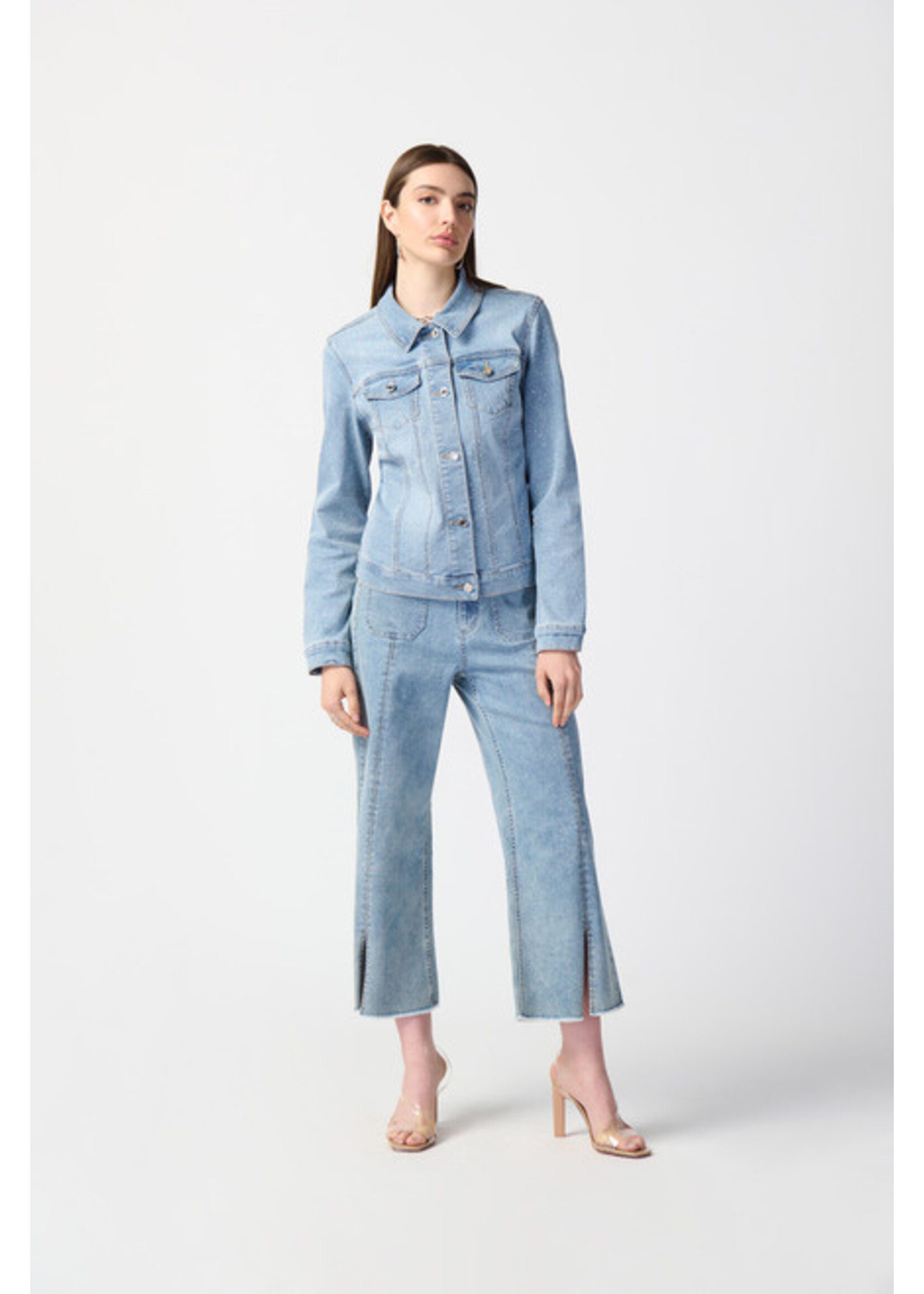 Joseph Ribkoff Joseph Ribkoff - 241914 Embellished & Distressed  Denim Jacket