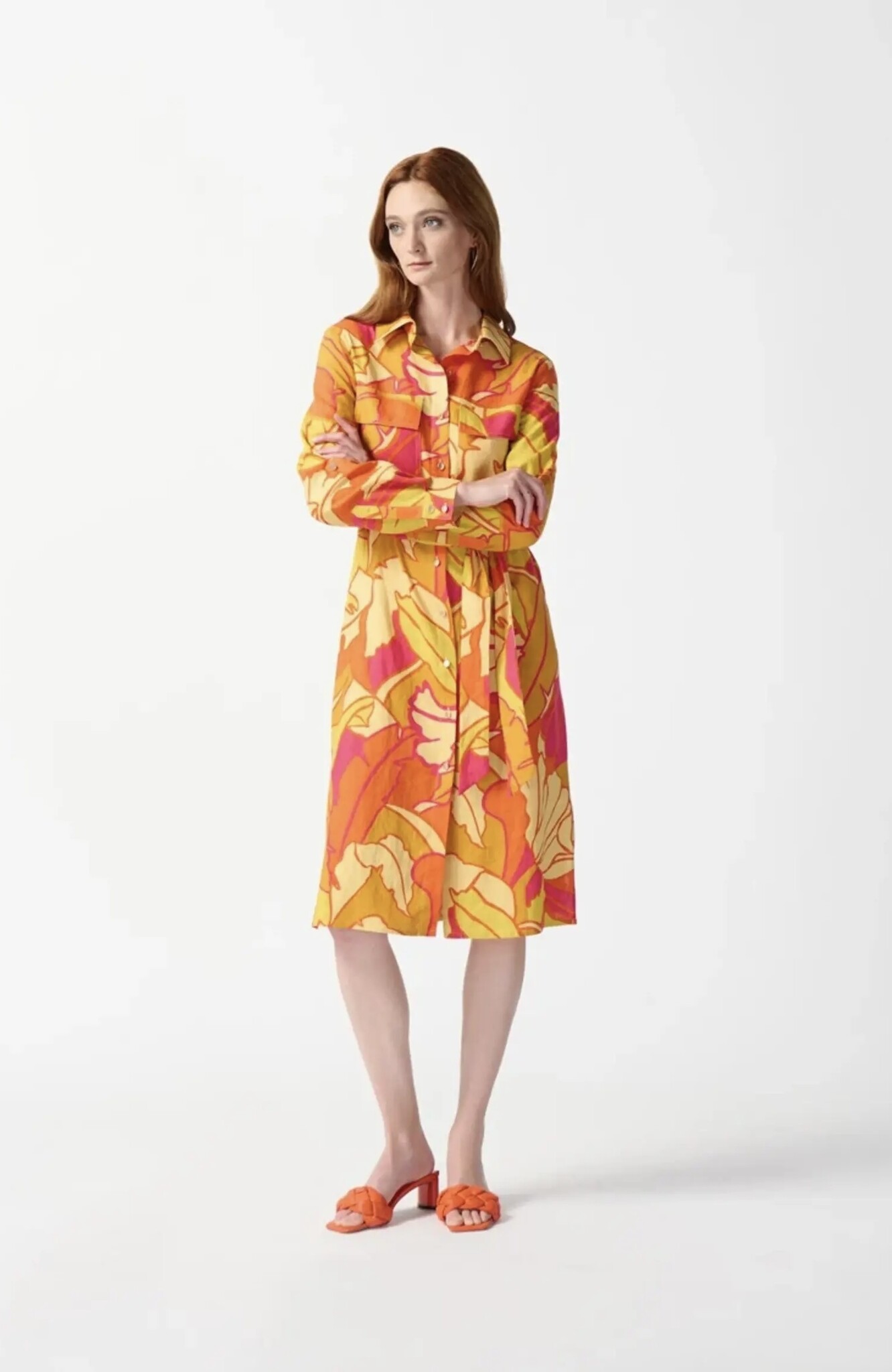 Joseph Ribkoff - Tropical Print Shirt Dress 242912 - MonAmie Boutique