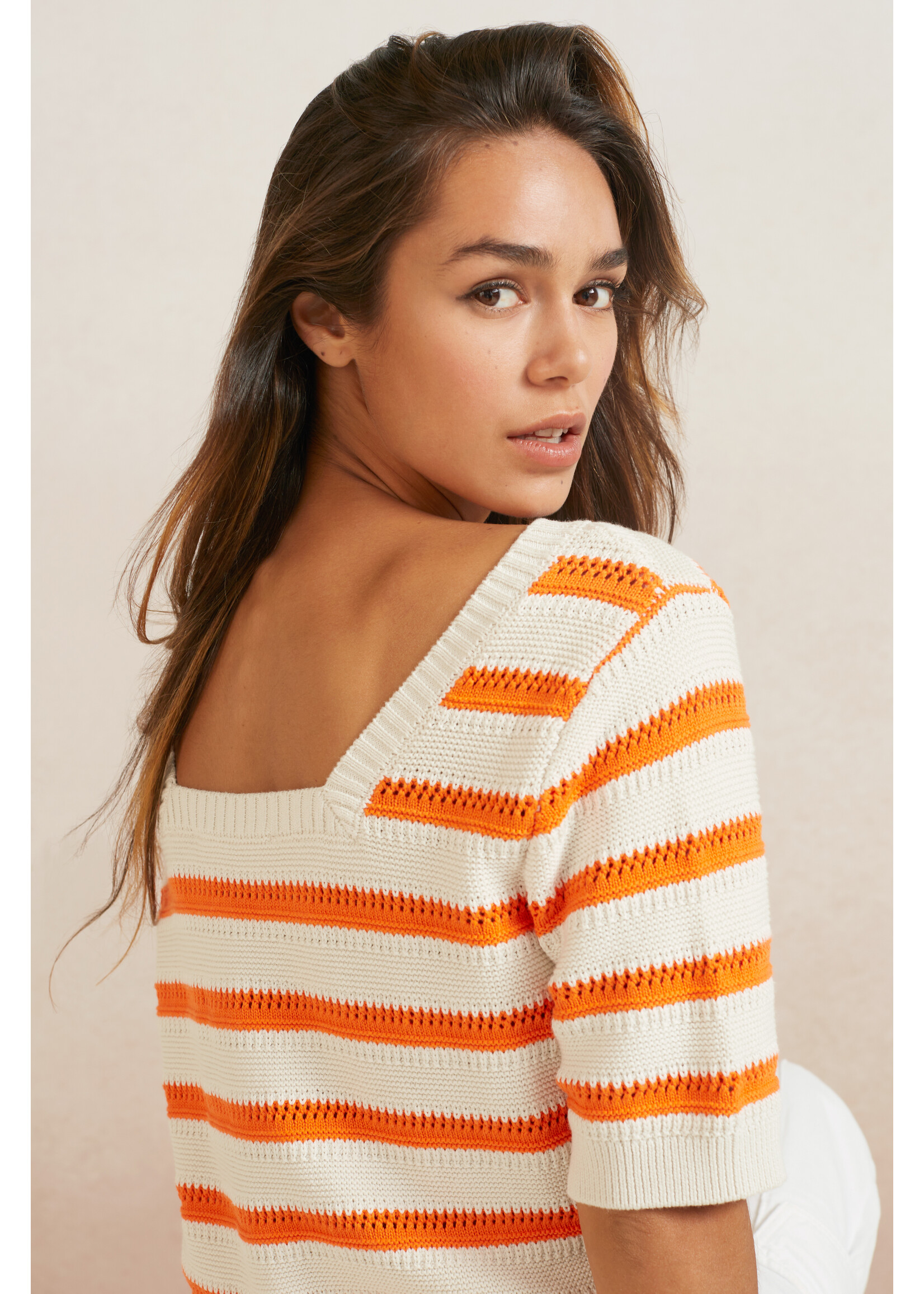 YAYA Textured Stripe Sweater SS