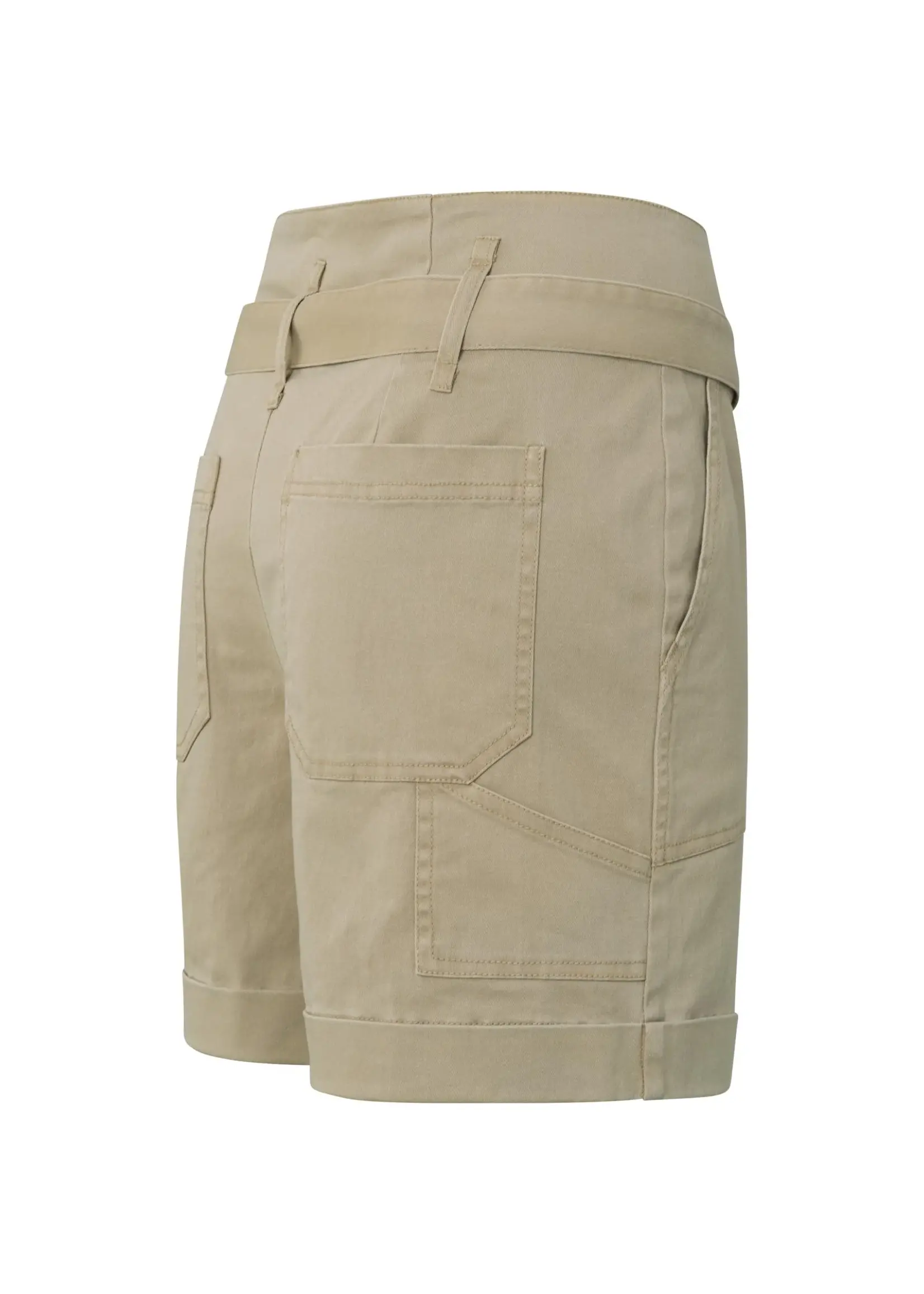 YAYA Yaya - Woven High Waist Cargo Short with Belt