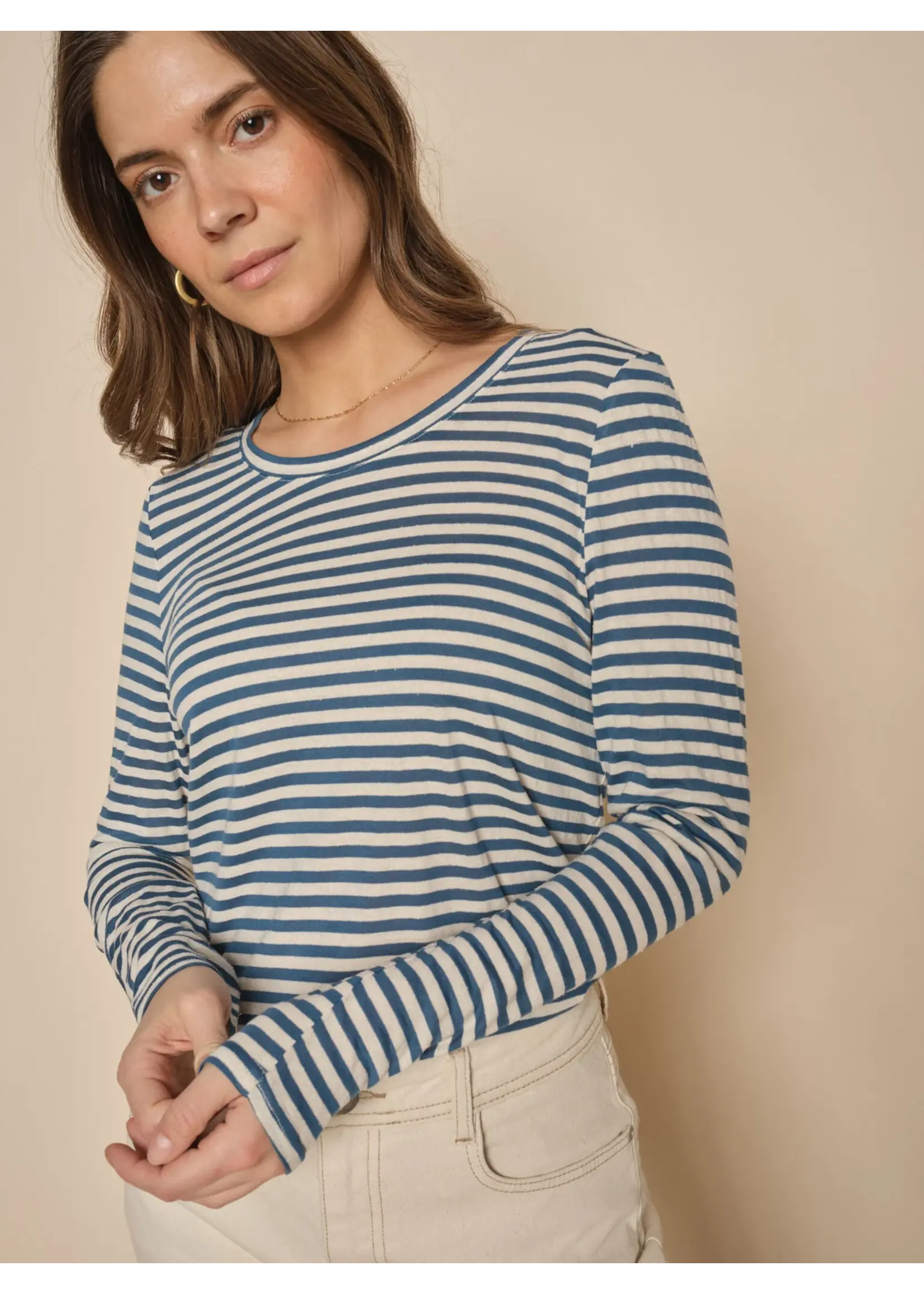 Mos Mosh Mos Mosh - Pippa O-LS Stripe Tee