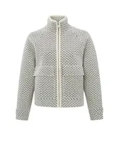 ジャケット・アウター yaya Short quilted jacket with pockets and zipper closure