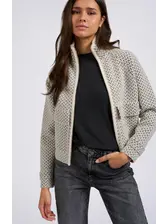 ジャケット・アウター yaya YAYA - Knitted Print Jacket - MonAmie Boutique