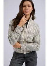 YAYA - Knitted Print Jacket - MonAmie Boutique