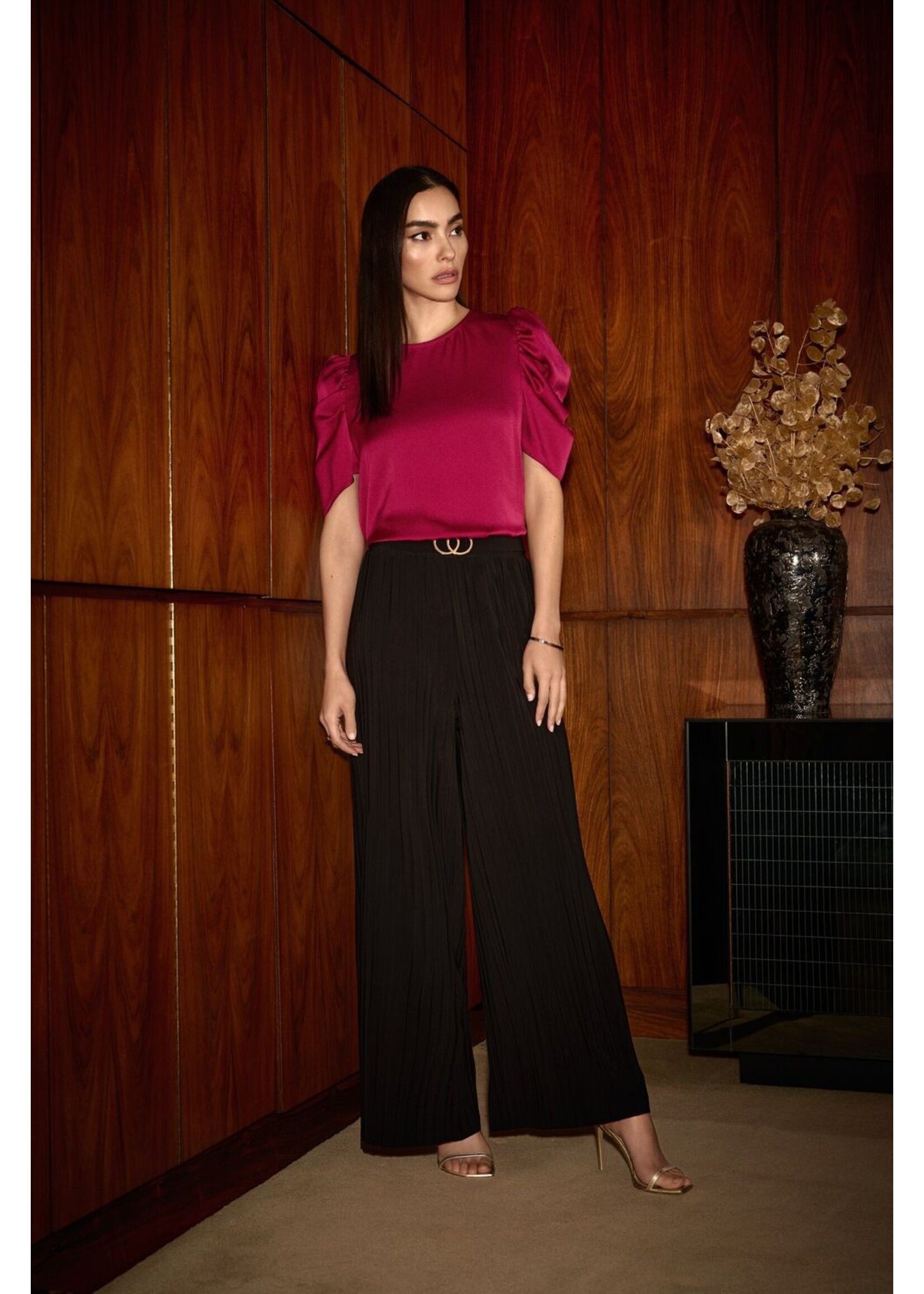 Joseph Ribkoff Joseph Ribkoff -Wide-leg Belted Trousers Style 244169